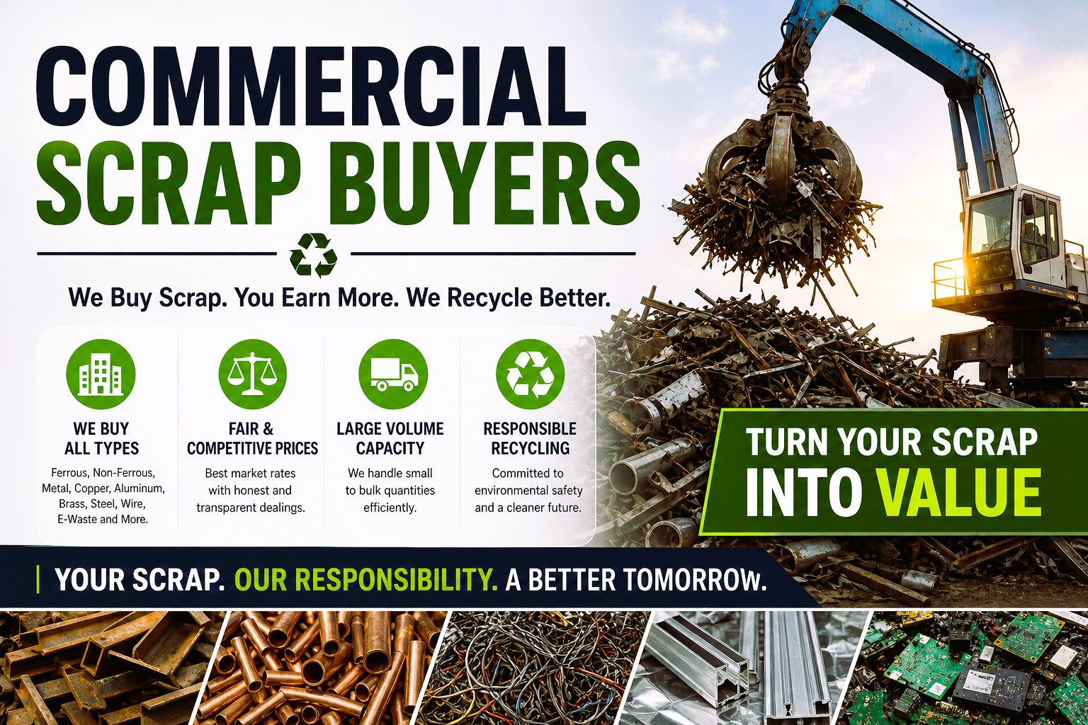 commercial scrap also buy by indian scrap buyer 